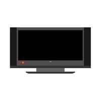 Television screen communication equipment electronic vector. TV broadcasting cinema front view flat icon vector