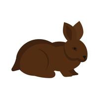 mascota de conejito de dibujos animados de conejo o liebre. icono animal y raza de granja pascua. Ilustración de vector blanco aislado de roedores y adorable animal peludo. Dibujo fauna silvestre y zoo conejo signo fauna