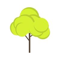 arbol planta hoja naturaleza vector ilustracion bosque verano green. entorno de diseño árbol planta icono simple aislado jardín blanco ilustración. paisaje resumen elemento floral dibujos animados icono parque