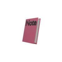 3d pink note book png