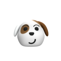 emoji de perro 3d png