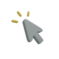 cursor clique no ícone 3d png