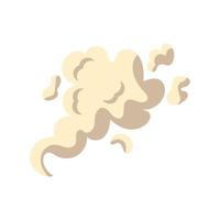 Bubble explode smoke poof and cloud blow effect. Wind with cartoon gray fog and boom dust vector illustration. Puff icon and air cloudy element. Fume comic explosion and vapor storm isolated