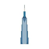 Office building business city concept vector icon. Modern exterior architecture glass skyscraper commercial