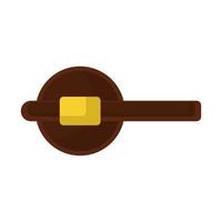 Door handle and doorknob latch with window. Brass round knob and room lock isolated office icon vector illustration. Vintage gold house security furniture and entrance keyhole cartoon