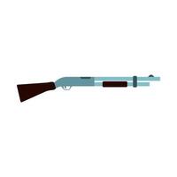 Shotgun illustration rifle vector icon. Hunting gun weapon barrel target. Munition brown simple caliber duck