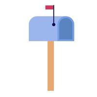 Mailbox for envelope and mail message communication. Vector illustration letter send and box icon. Post symbol and correspondence delivery isolated white. Electronic mail service receive and postbox