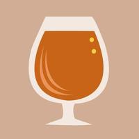 Cognac glass vector illustration for graphic design and decorative element