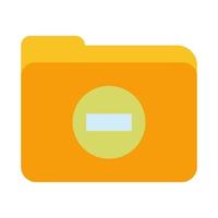 Yellow folder document paper vector icon illustration design. Business folder computer sign datum. Office archive icon element concept information directory. Portfolio binder organization storage doc