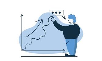 Business chart and analytic datum technology. Analysis marketing graph and strategy statistic vector illustration concept. Development diagram and growth infographic. Report finance and search trend