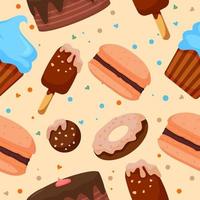 Seamless Dessert Seamless Background vector