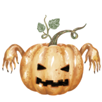 illustration de la collection d'éléments d'halloween conçue avec des techniques graphiques à l'aquarelle parfaites pour les décorations à thème d'halloween, l'impression numérique, la maternelle, les autocollants, les cartes, les cadeaux et plus encore. png