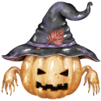 Sammlungsillustration von Halloween-Elementen, entworfen mit Aquarellgrafiktechniken, perfekt für Halloween-Themendekorationen, Digitaldruck, Kindergarten, Aufkleber, Karten, Geschenke und mehr. png