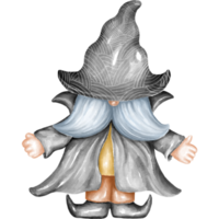 Collection illustration Halloween Gnomes Designed with watercolor graphics techniques. Perfect for Halloween themed decorations, cards, digital prints, art for kids, kindergarten, gifts and more. png