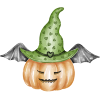 illustration de la collection d'éléments d'halloween conçue avec des techniques graphiques à l'aquarelle parfaites pour les décorations à thème d'halloween, l'impression numérique, la maternelle, les autocollants, les cartes, les cadeaux et plus encore. png