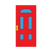 Door security symbol house style vector. Entry home closeup interior vector