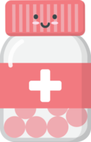 Cute happy pill cartoon character png