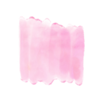 Pink color hand drawn watercolor liquid stain for decorate. png