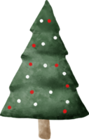 árbol de navidad acuarela para decoración. png