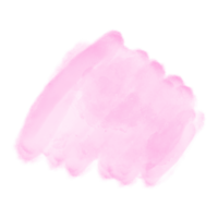 Pink color hand drawn watercolor liquid stain for decorate. png