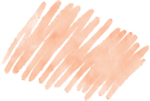 Peach watercolor splash and brush stroke clipart collection for decoration. png