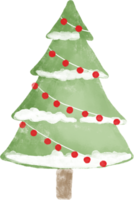 vattenfärg jul träd för dekoration. png