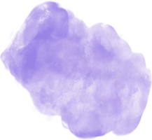 Purple watercolor splash and brush stroke clipart collection for decoration. png