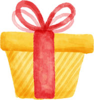 coffret cadeau de noël aquarelle pour la décoration. png