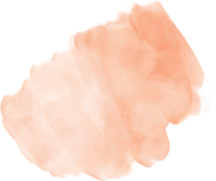 Peach watercolor splash and brush stroke clipart collection for decoration. png