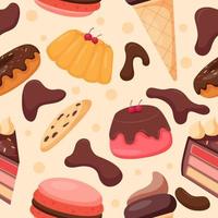 Dessert Seamless Background vector