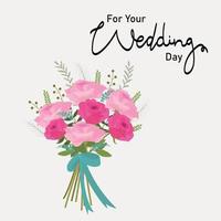 Wedding greeting card vector