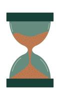 Hourglass. Device for counting time intervals. Waiting symbol. Flat style. Vector illustration