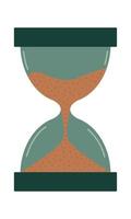 Hourglass. Device for counting time intervals. Waiting symbol. Flat style. Vector illustration