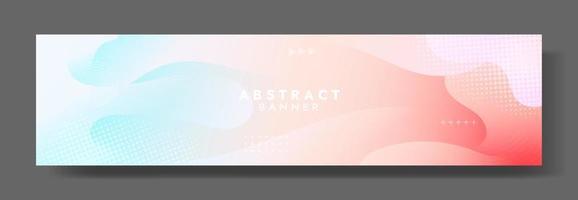 Abstract Pink and Blue Fluid Wave Banner Template vector