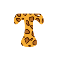 leopard print alphabets and number png