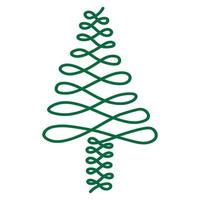 Cute simple doodle Christmas tree vector