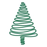 Cute simple doodle Christmas tree vector