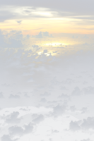Nube en la atmósfera del cielo desde el avión, fuera de las ventanas hay un cielo de cúmulos de nubes y un cielo bajo el sol. la vista desde arriba de la nube es hermosa con el clima de fondo abstracto a alto nivel png