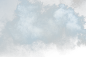 Dense Fluffy Puffs of White Smoke and Fog on transparent png Background, Abstract Smoke Clouds, Movement Blurred out of focus. Smoking blows from machine dry ice fly fluttering in Air, effect texture