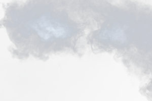 Dense Fluffy Puffs of White Smoke and Fog on transparent png Background, Abstract Smoke Clouds, Movement Blurred out of focus. Smoking blows from machine dry ice fly fluttering in Air, effect texture