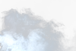 Dense Fluffy Puffs of White Smoke and Fog on transparent png Background, Abstract Smoke Clouds, Movement Blurred out of focus. Smoking blows from machine dry ice fly fluttering in Air, effect texture