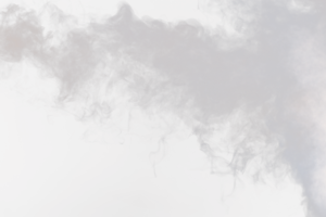 Dense Fluffy Puffs of White Smoke and Fog on transparent png Background, Abstract Smoke Clouds, Movement Blurred out of focus. Smoking blows from machine dry ice fly fluttering in Air, effect texture