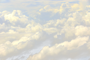 nuage dans l'atmosphère du ciel depuis l'avion, par les fenêtres se trouve le ciel de cumulus cloudscape et le ciel sous le soleil. vue d'en haut le nuage est magnifique avec un fond abstrait climat météo à haut niveau png