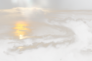 nuage dans l'atmosphère du ciel depuis l'avion, par les fenêtres se trouve le ciel de cumulus cloudscape et le ciel sous le soleil. vue d'en haut le nuage est magnifique avec un fond abstrait climat météo à haut niveau png