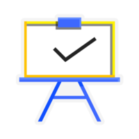 White board flat icon, school equipment png