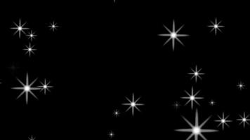 Animated twinkle star on black screen free video