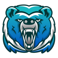 Angry Bear head mascot team logo png