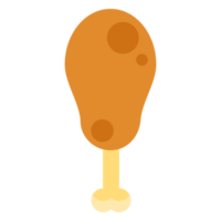 ilustração plana de desenho animado de frango frito png