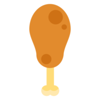 ilustración plana de dibujos animados de pollo frito png