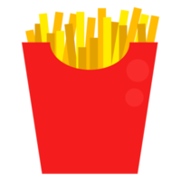 ilustración plana de dibujos animados de papas fritas png